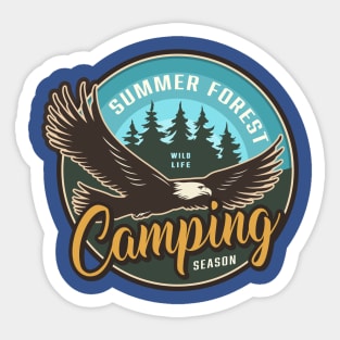 summer forest wild life camping Sticker